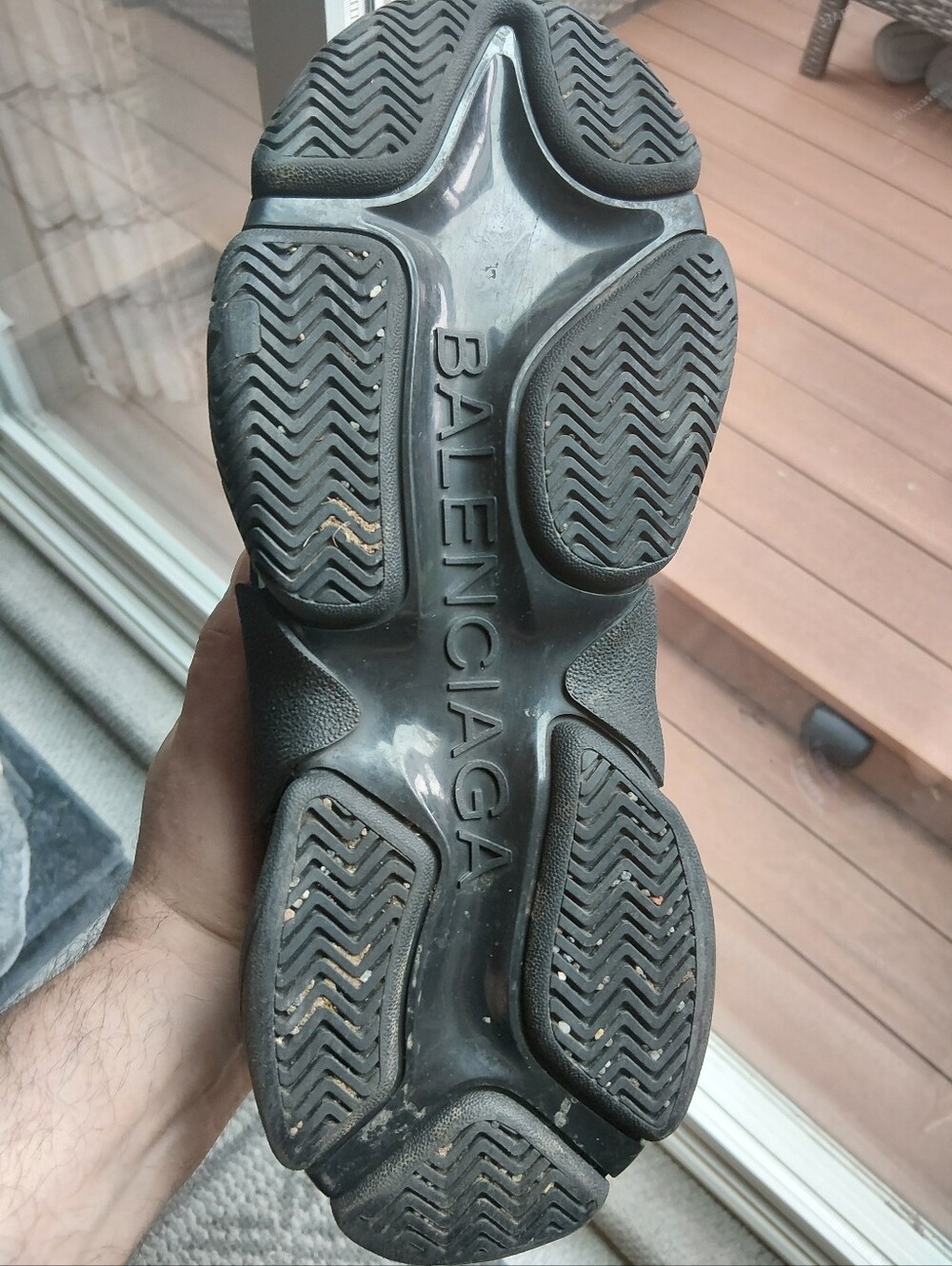Balenciaga Black Triple S Lace-Up allover Logo Sneakers(Yes Their Real!!!) - Picture 14 of 16